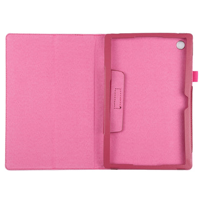 For Samsung Galaxy Tab A8 10.5 2021 Litchi Texture Solid Color Leather Tablet Case(Rose Red) by bashfashion