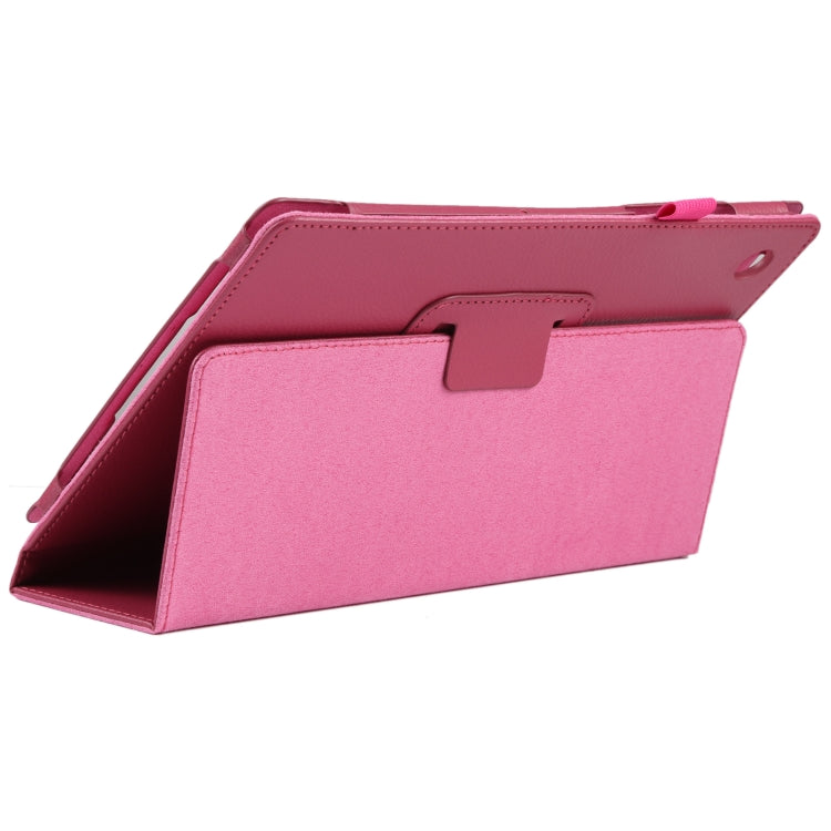 For Samsung Galaxy Tab A8 10.5 2021 Litchi Texture Solid Color Leather Tablet Case(Rose Red) by bashfashion