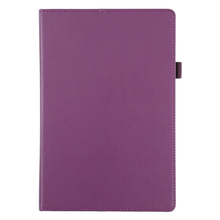 For Samsung Galaxy Tab A8 10.5 2021 Litchi Texture Solid Color Leather Tablet Case(Purple) by bashfashion