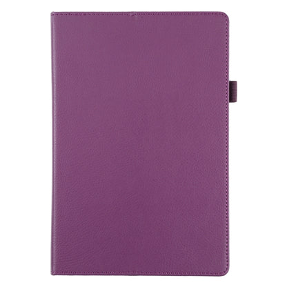 For Samsung Galaxy Tab A8 10.5 2021 Litchi Texture Solid Color Leather Tablet Case(Purple) by bashfashion