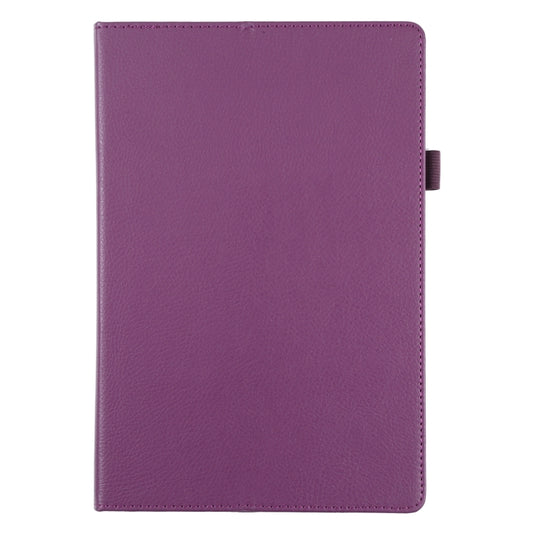 For Samsung Galaxy Tab A8 10.5 2021 Litchi Texture Solid Color Leather Tablet Case(Purple) by bashfashion