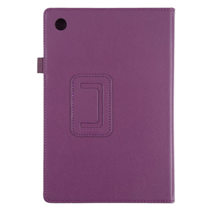 For Samsung Galaxy Tab A8 10.5 2021 Litchi Texture Solid Color Leather Tablet Case(Purple) by bashfashion