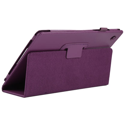 For Samsung Galaxy Tab A8 10.5 2021 Litchi Texture Solid Color Leather Tablet Case(Purple) by bashfashion