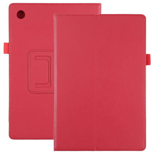 For Samsung Galaxy Tab A8 10.5 2021 Litchi Texture Solid Color Leather Tablet Case(Red) by bashfashion