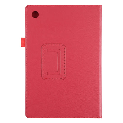 For Samsung Galaxy Tab A8 10.5 2021 Litchi Texture Solid Color Leather Tablet Case(Red) by bashfashion