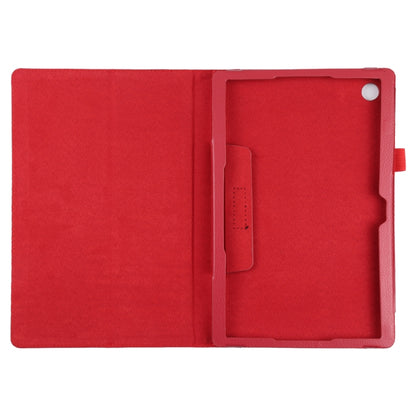 For Samsung Galaxy Tab A8 10.5 2021 Litchi Texture Solid Color Leather Tablet Case(Red) by bashfashion