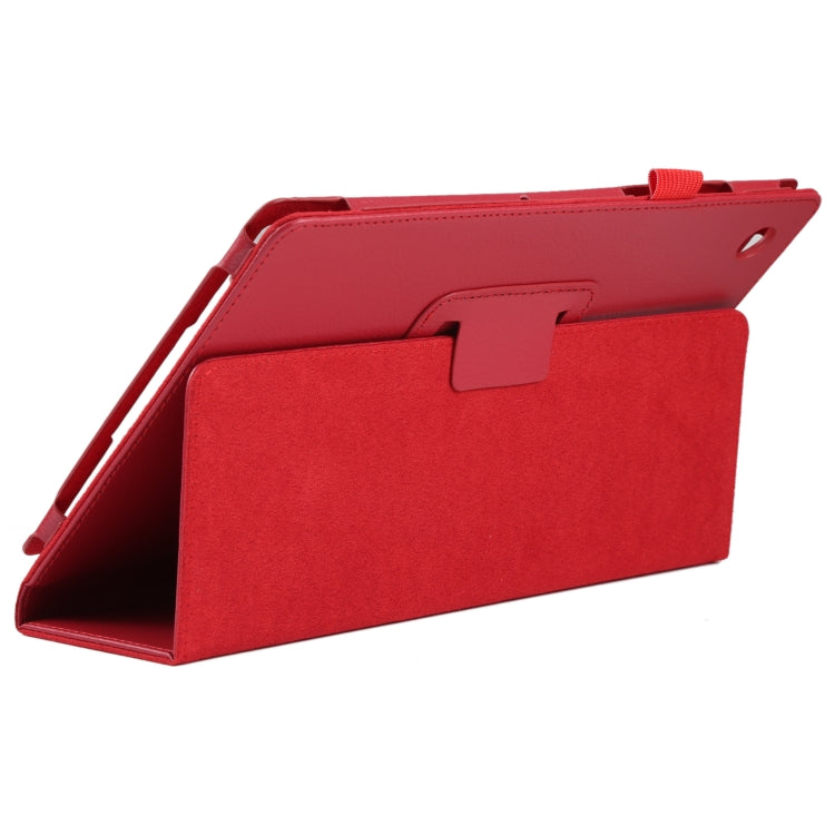 For Samsung Galaxy Tab A8 10.5 2021 Litchi Texture Solid Color Leather Tablet Case(Red) by bashfashion