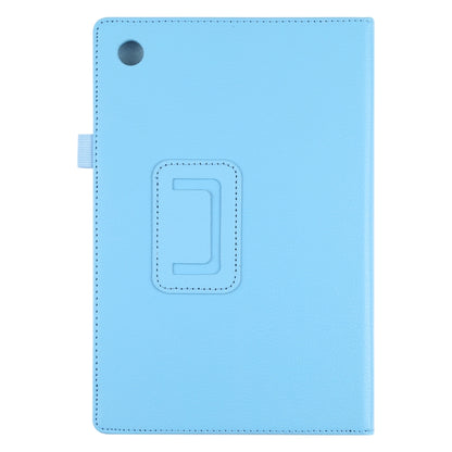 For Samsung Galaxy Tab A8 10.5 2021 Litchi Texture Solid Color Leather Tablet Case(Sky Blue) by bashfashion