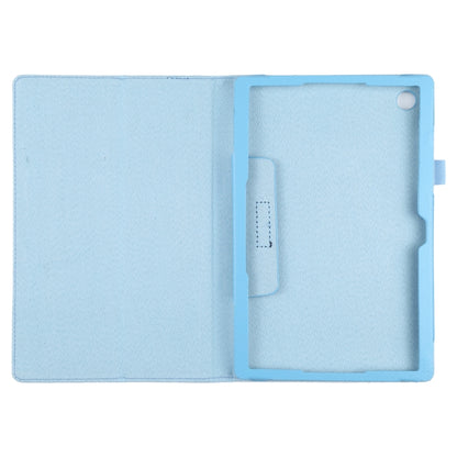 For Samsung Galaxy Tab A8 10.5 2021 Litchi Texture Solid Color Leather Tablet Case(Sky Blue) by bashfashion