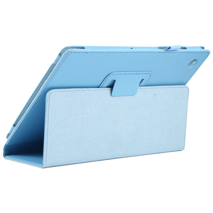 For Samsung Galaxy Tab A8 10.5 2021 Litchi Texture Solid Color Leather Tablet Case(Sky Blue) by bashfashion