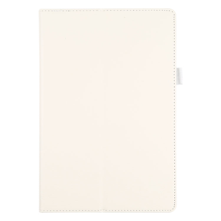For Samsung Galaxy Tab A8 10.5 2021 Litchi Texture Solid Color Leather Tablet Case(White) by bashfashion