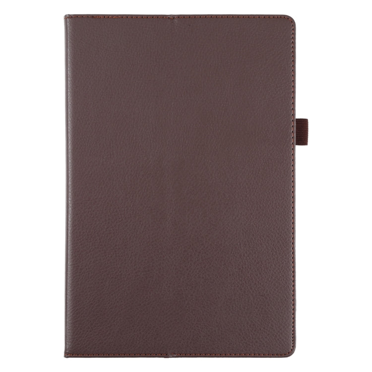 For Samsung Galaxy Tab A8 10.5 2021 Litchi Texture Solid Color Leather Tablet Case(Brown) by bashfashion