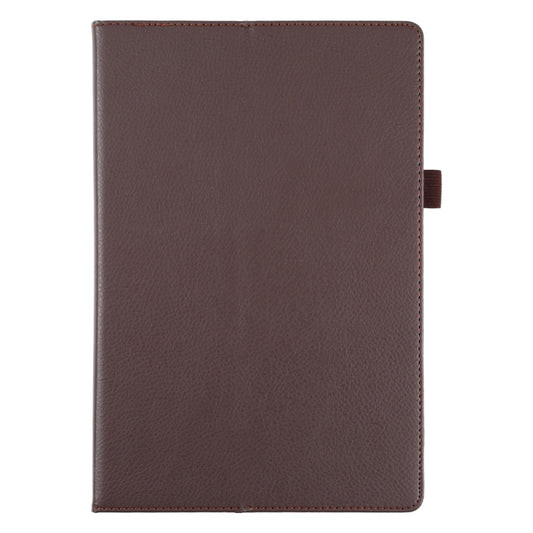 For Samsung Galaxy Tab A8 10.5 2021 Litchi Texture Solid Color Leather Tablet Case(Brown) by bashfashion