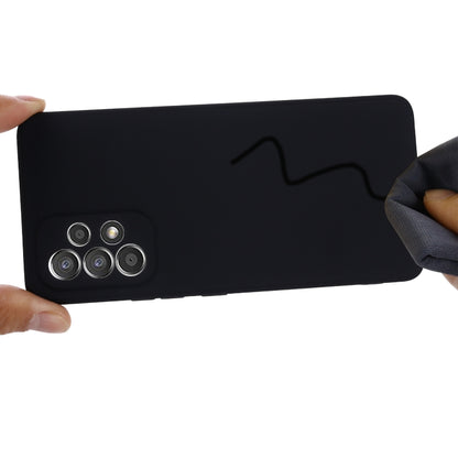 For Samsung Galaxy A53 5G Color Liquid Silicone Phone Case(Black) by bashfashion