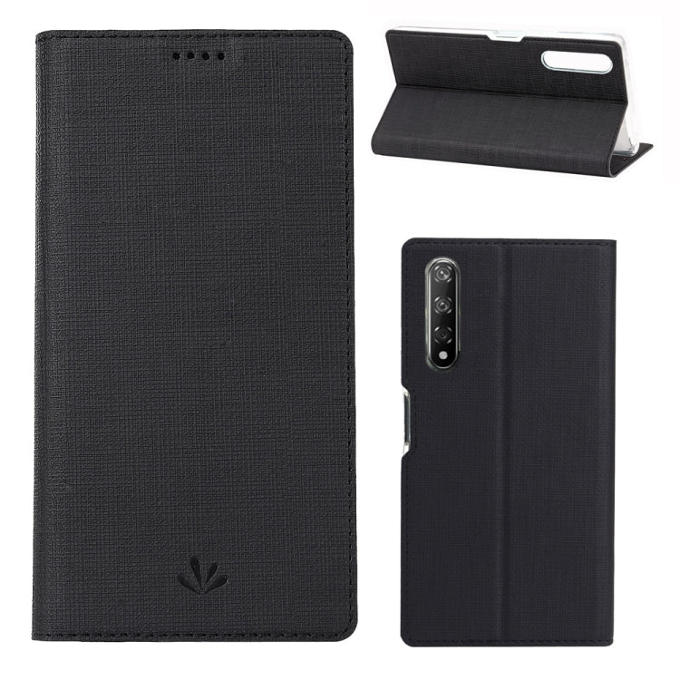 For Huawei Honor 9X Pro & Honor 9X & Y9s ViLi Magnet Horizontal Flip Shockproof TPU + PU Leather Protective Case Card Slot & Holder(Black) by ViLi