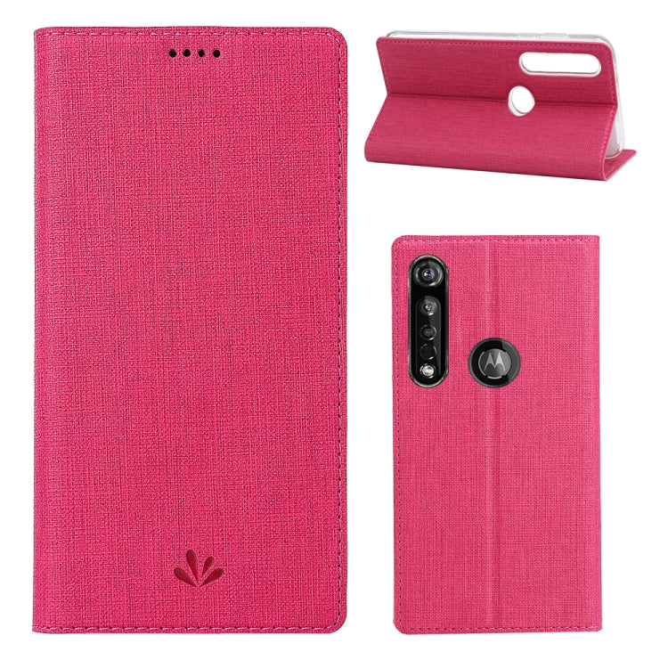 For Motorola Moto G8 Plus ViLi Magnet Horizontal Flip Shockproof TPU + PU Leather Protective Case Card Slot & Holder(Pink) by ViLi