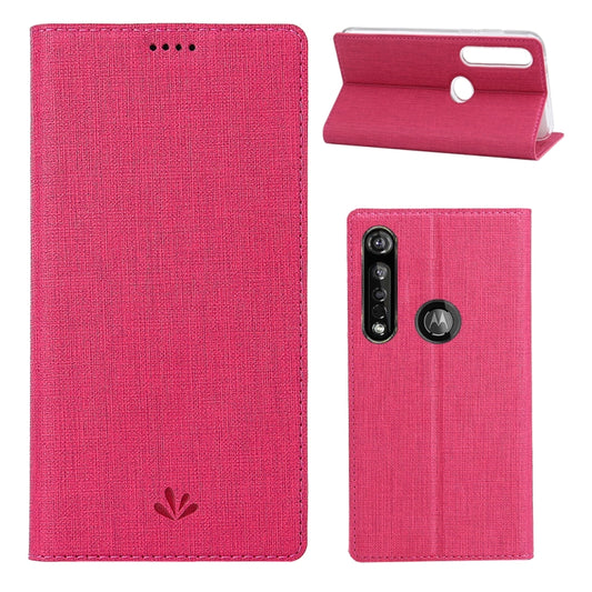 For Motorola Moto G8 Plus ViLi Magnet Horizontal Flip Shockproof TPU + PU Leather Protective Case Card Slot & Holder(Pink) by ViLi