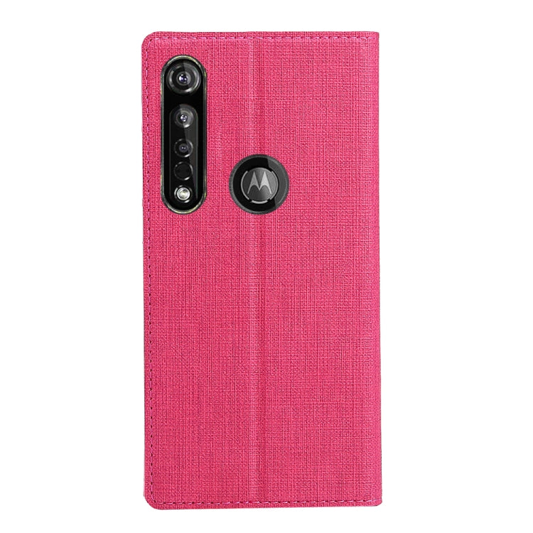 For Motorola Moto G8 Plus ViLi Magnet Horizontal Flip Shockproof TPU + PU Leather Protective Case Card Slot & Holder(Pink) by ViLi