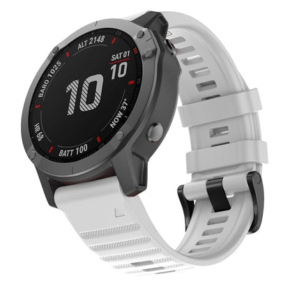 For Garmin Fenix 7 Silicone Watch Band(White) by bashfashion