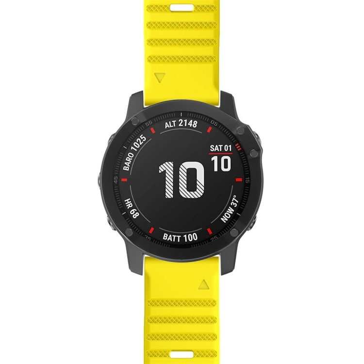 For Garmin Fenix 7 Silicone Watch Band(Yellow) by bashfashion