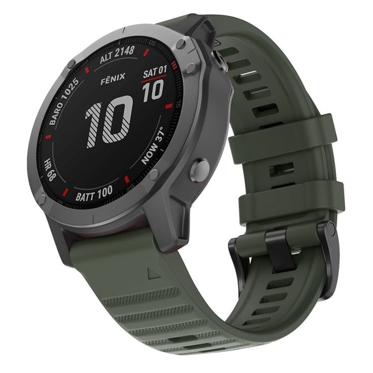 For Garmin Fenix 7 Silicone Watch Band(Army Green) by bashfashion