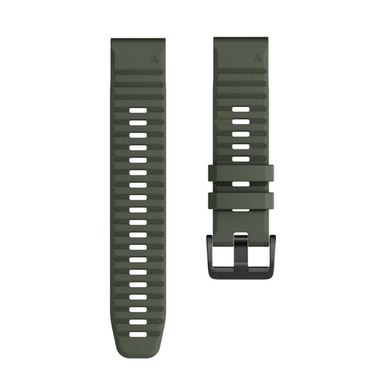 For Garmin Fenix 7 Silicone Watch Band(Army Green) by bashfashion