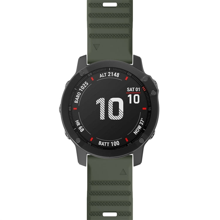 For Garmin Fenix 7 Silicone Watch Band(Army Green) by bashfashion