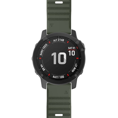 For Garmin Fenix 7 Silicone Watch Band(Army Green) by bashfashion