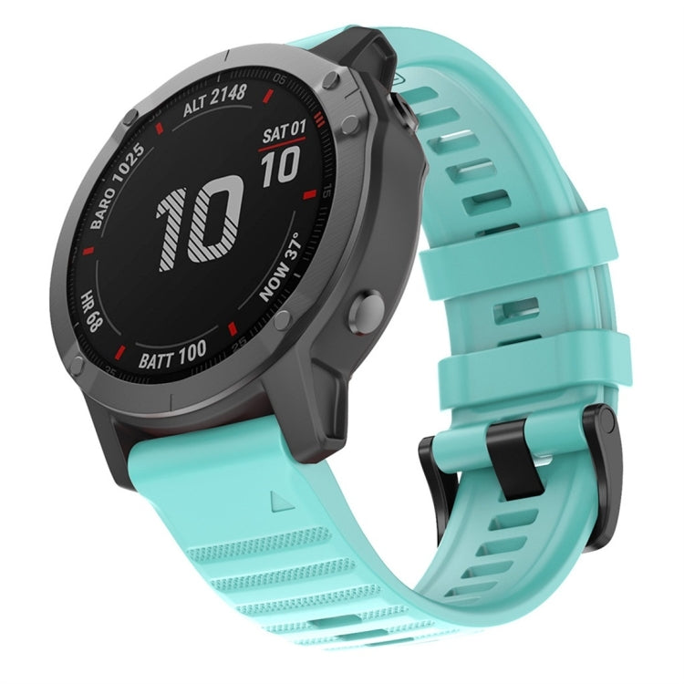 For Garmin Fenix 7 Silicone Watch Band(Mint Green) by bashfashion