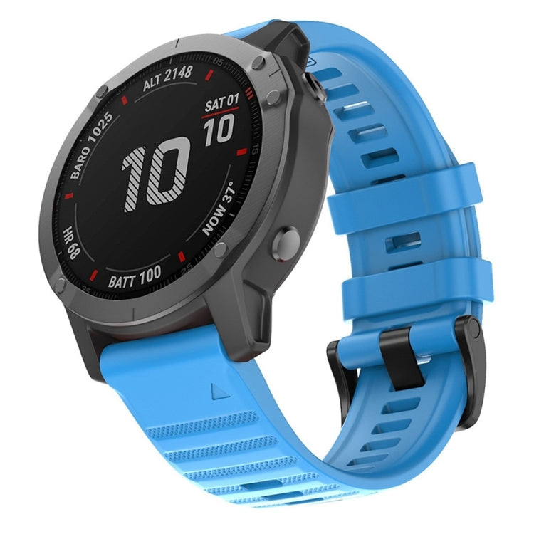 For Garmin Fenix 7 Silicone Watch Band(Sky Blue) by bashfashion