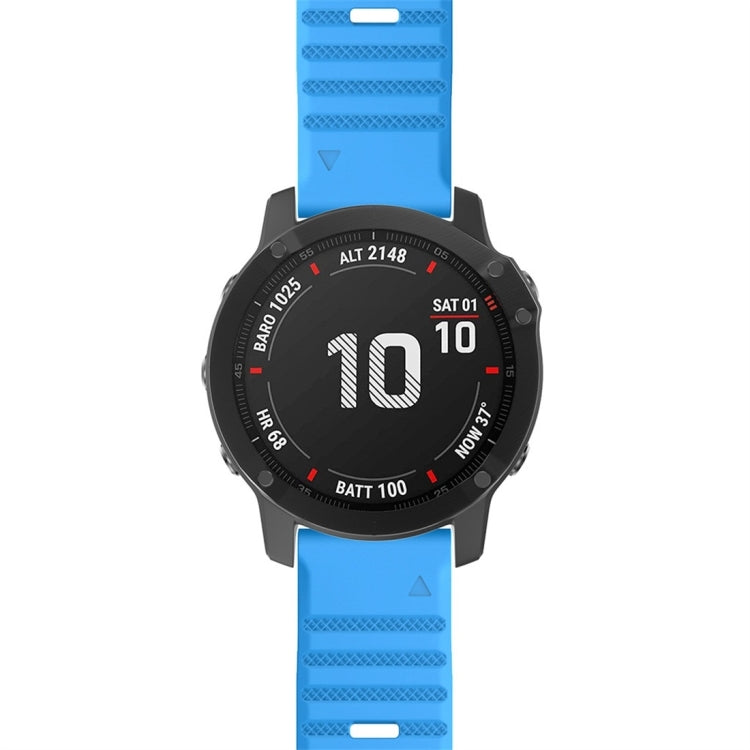 For Garmin Fenix 7 Silicone Watch Band(Sky Blue) by bashfashion