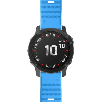 For Garmin Fenix 7 Silicone Watch Band(Sky Blue) by bashfashion