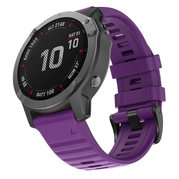 For Garmin Fenix 7 Silicone Watch Band(Purple) by bashfashion