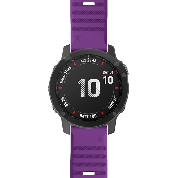 For Garmin Fenix 7 Silicone Watch Band(Purple) by bashfashion