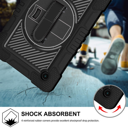 For Samsung Galaxy Tab A8 10.5 2021 360 Degree Rotation Contrast Color Silicone + PC Tablet Case(Black) by bashfashion