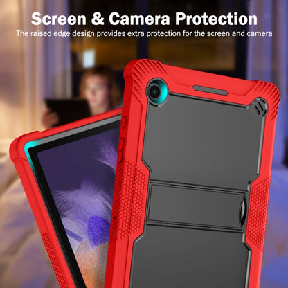 For Samsung Galaxy Tab A8 10.5 2021 Silicone + PC Shockproof Protective Tablet Case with Holder(Red + Black) by bashfashion