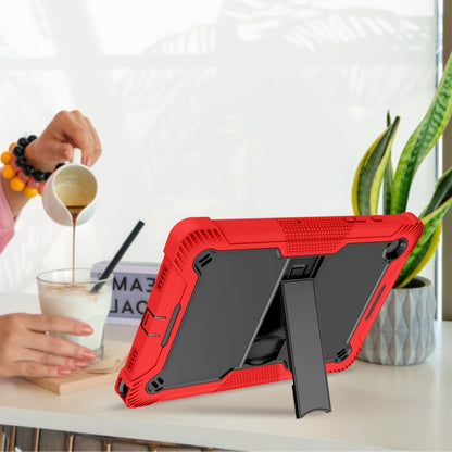 For Samsung Galaxy Tab A8 10.5 2021 Silicone + PC Shockproof Protective Tablet Case with Holder(Red + Black) by bashfashion