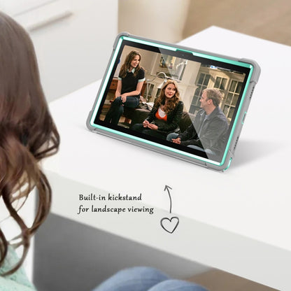 For Samsung Galaxy Tab A8 10.5 2021 Silicone + PC Shockproof Protective Tablet Case with Holder(Gray + Green) by bashfashion