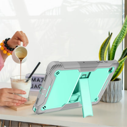 For Samsung Galaxy Tab A8 10.5 2021 Silicone + PC Shockproof Protective Tablet Case with Holder(Gray + Green) by bashfashion