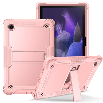 For Samsung Galaxy Tab A8 10.5 2021 Silicone + PC Shockproof Protective Tablet Case with Holder(Rose Gold) by bashfashion