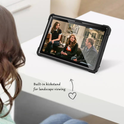 For Samsung Galaxy Tab A8 10.5 2021 Silicone + PC Shockproof Protective Tablet Case with Holder(Black) by bashfashion