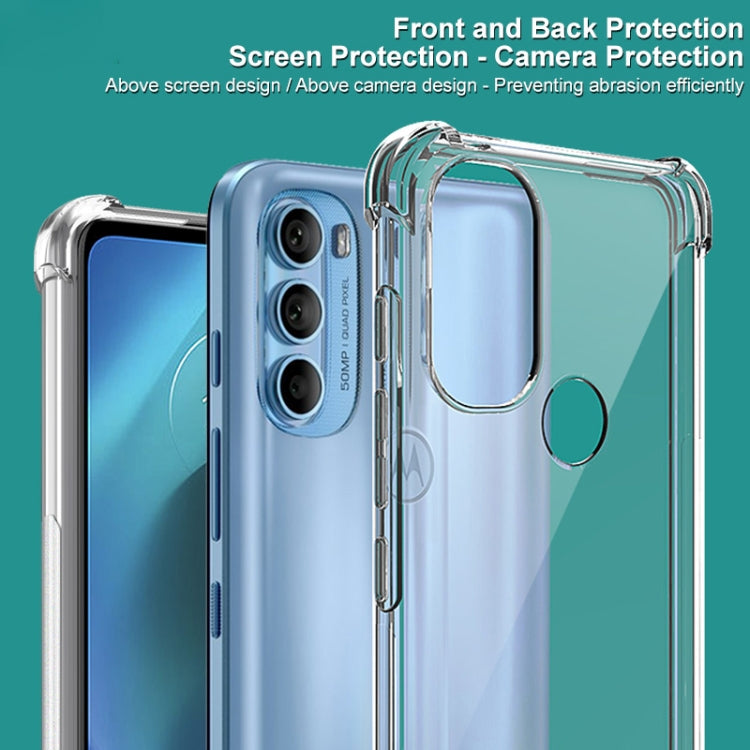 For Motorola Moto G71 5G imak All-inclusive Shockproof Airbag TPU Case with Screen Protector(Transparent) by imak