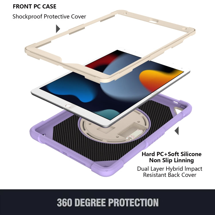For iPad 10.2 2021 / 2020 / 2019 PC + Silicone Combination Tablet Case(Purple) by bashfashion