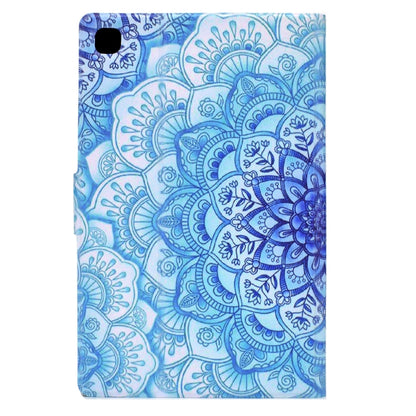 For Samsung Galaxy Tab A7 Lite Electric Pressed TPU Leather Tablet Case(Green Flower) by bashfashion