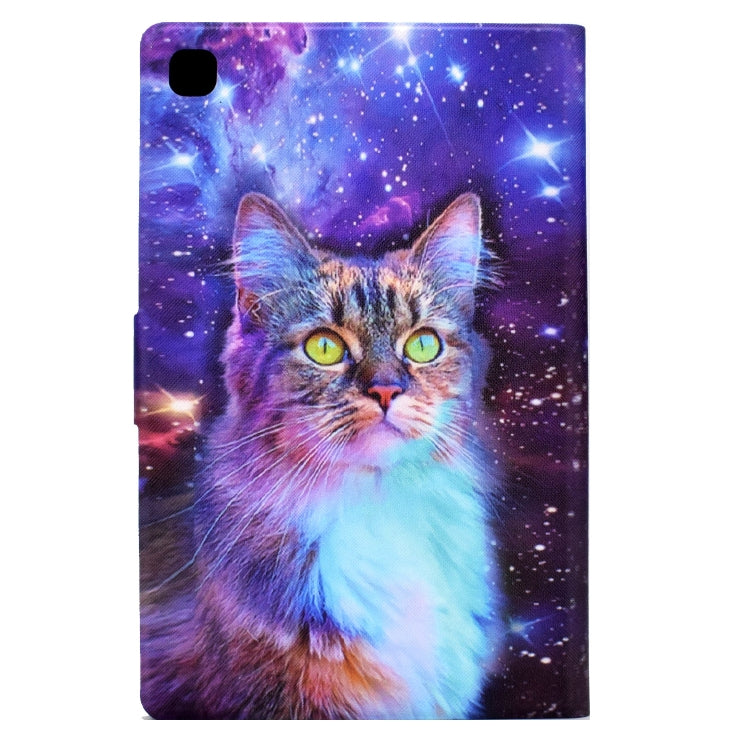 For Samsung Galaxy Tab A7 Lite Electric Pressed TPU Leather Tablet Case(Star Cat) by bashfashion
