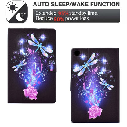 For Samsung Galaxy Tab A 8.0 2019 Electric Pressed TPU Leather Tablet Case(Butterfly) by bashfashion