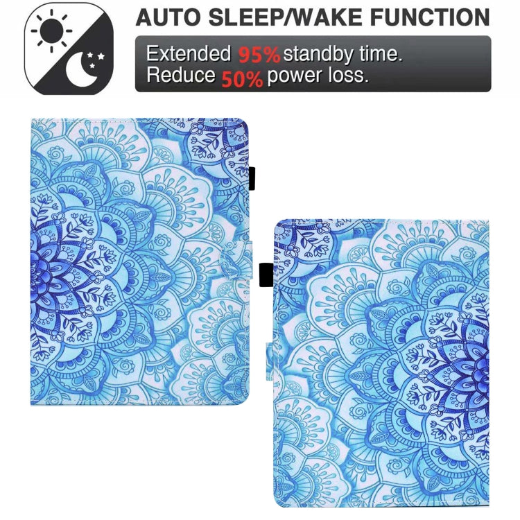 For 7 inch Tablet Electric Pressed TPU Leather Tablet Case(Green Flower) by bashfashion