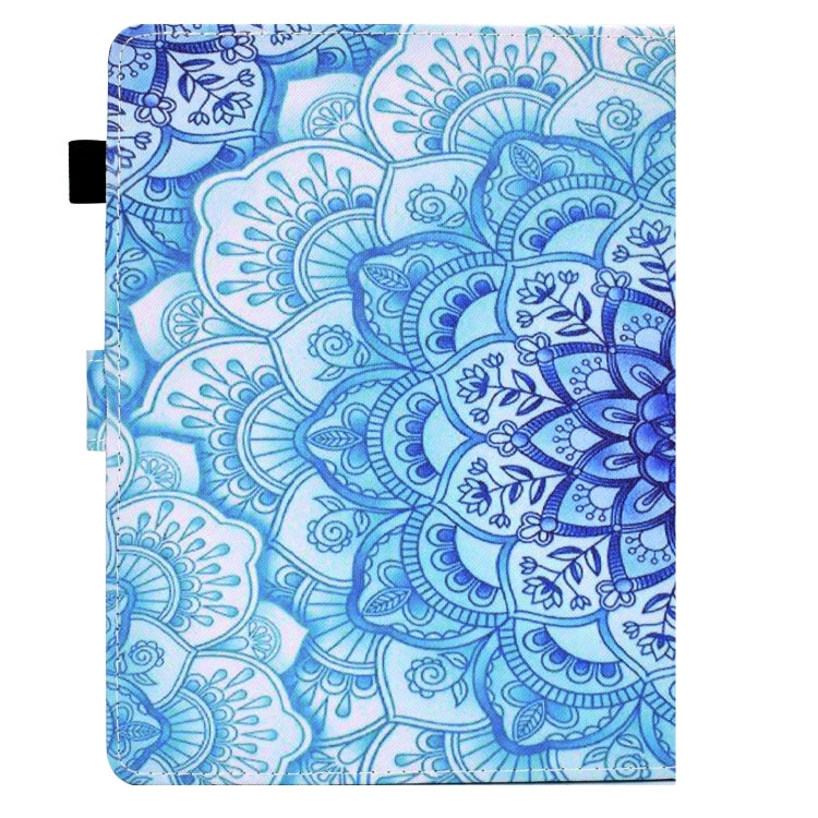 For 10 inch Tablet Electric Pressed TPU Leather Tablet Case(Green Flower) by bashfashion