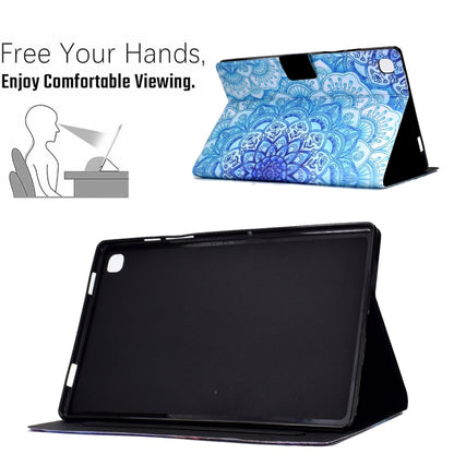 For Samsung Galaxy Tab A 10.1 2019 Electric Pressed TPU Leather Tablet Case(Green Flower) by bashfashion