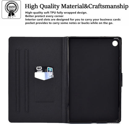 For Samsung Galaxy Tab A8 10.5 2021 Electric Pressed TPU Leather Tablet Case(Water Droplets) by bashfashion